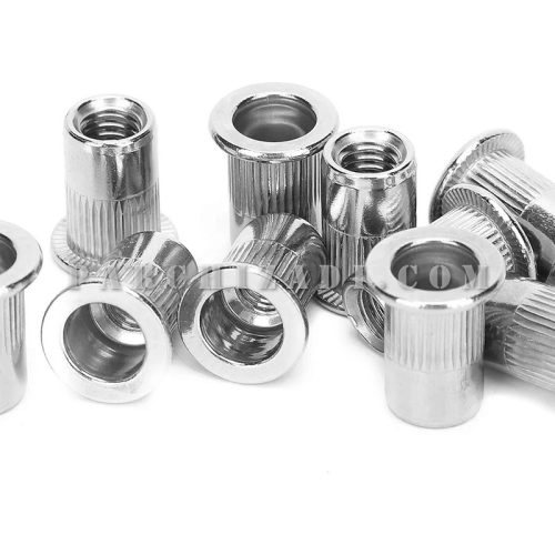 مهره پرچی فولادی گرد سر فلنجی (لبه دار) سایز M8