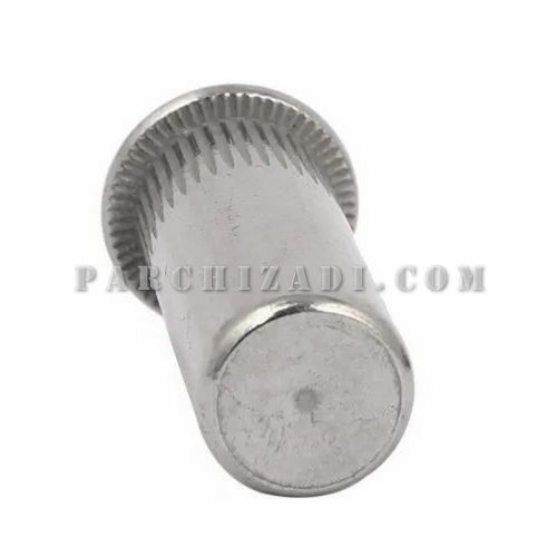 مهره پرچی فولادی گرد سر فلنجی ته بسته سایز M10