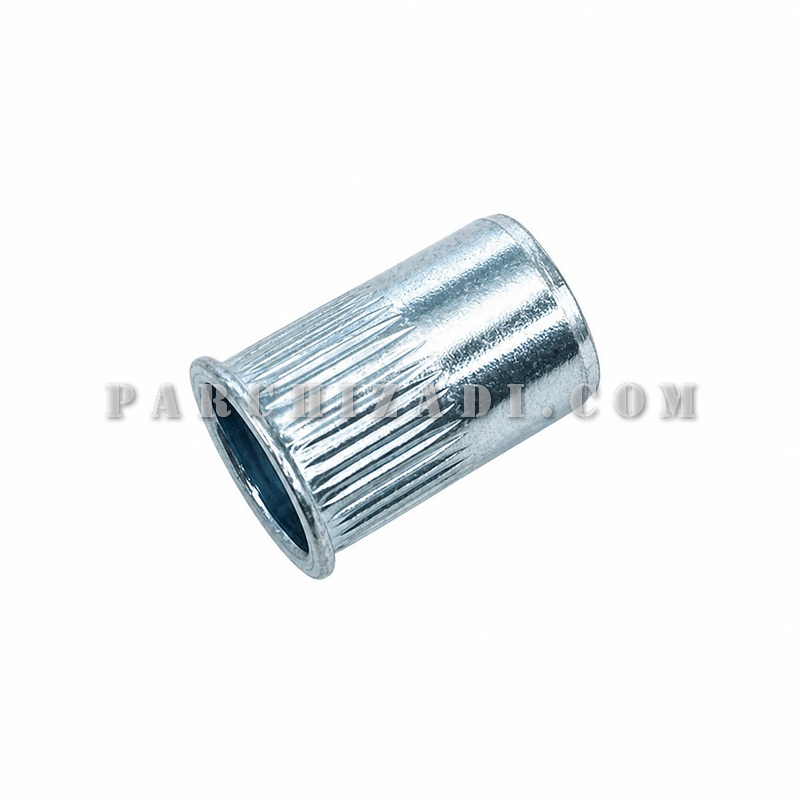 مهره پرچی استیل گرد سر خزینه (بدون لبه) ته بسته سایز M5