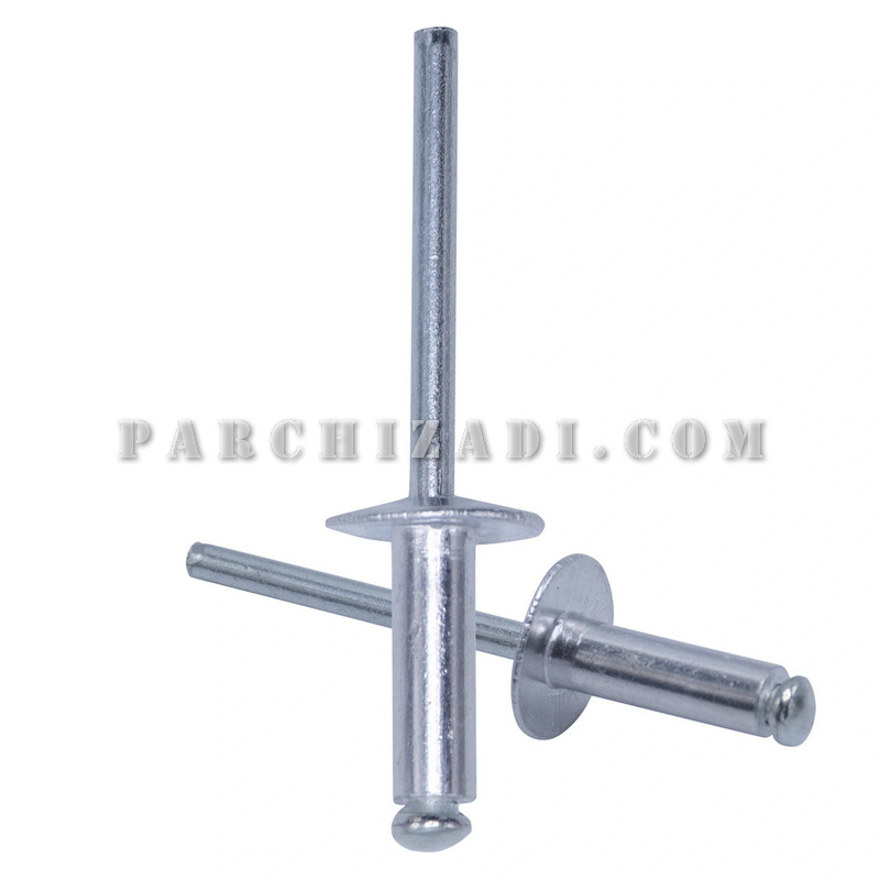 میخ پرچ سر پهن آلومینیومی سایز 14 × 5 میلی‌ متر پرچ ساز
